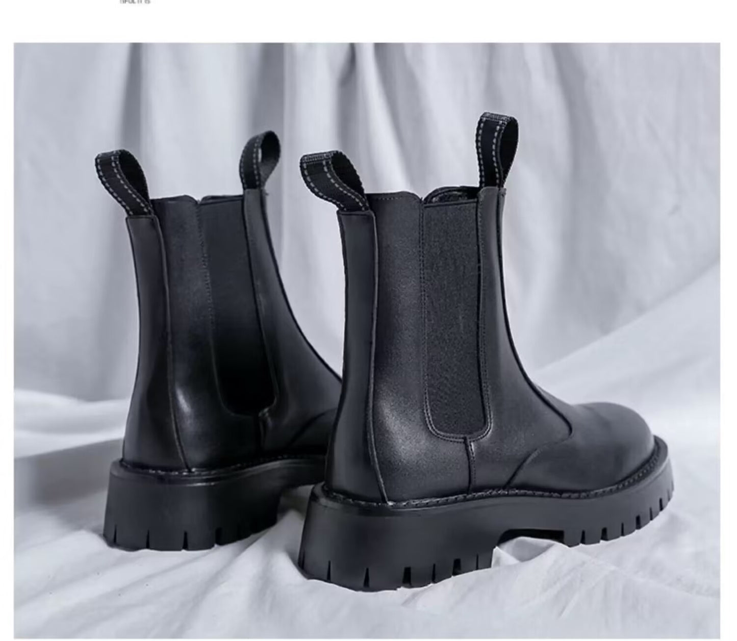 Soft Leather Martin Boots for Men Chelsea Boots (Up to Size 46)