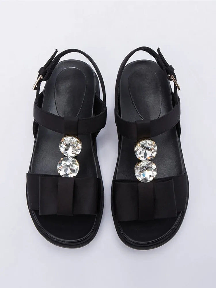 Diamond Vintage Gladiator Silk Sandals for Women Plus Size