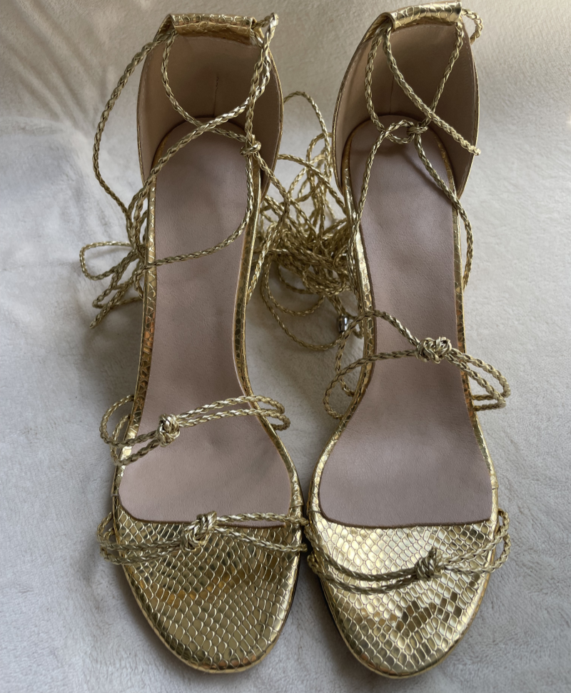 Women Gladiator Sandals Cut-Out Sexy High Heels Strip Shoes