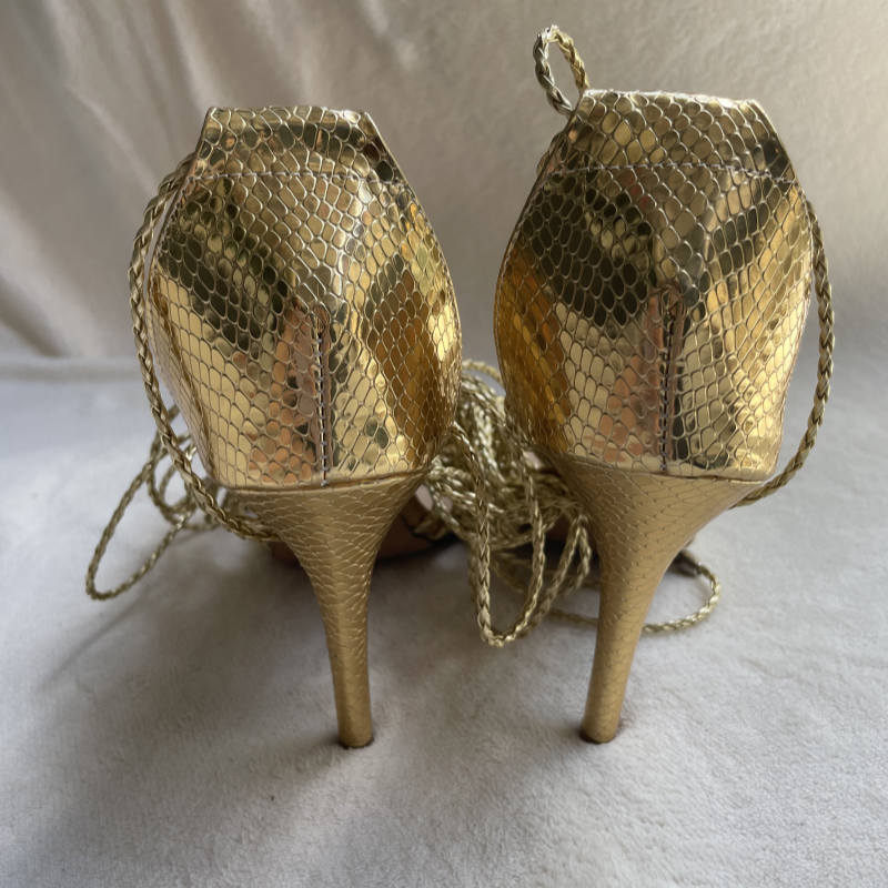 Women Gladiator Sandals Cut-Out Sexy High Heels Strip Shoes