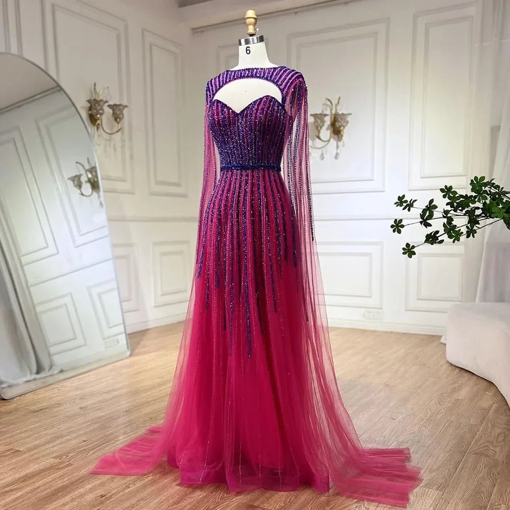 A - Line Dress - Long Beaded Celebrity Style Gowns For Women - LiveTrendsX