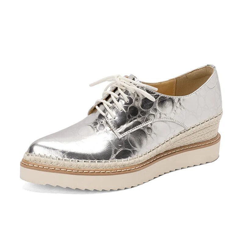 British Style High Platform Lace - Up Women's Pumps - LiveTrendsX