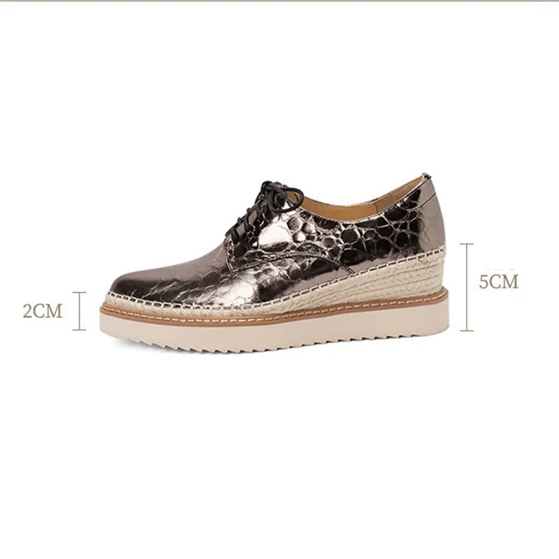 British Style High Platform Lace - Up Women's Pumps - LiveTrendsX