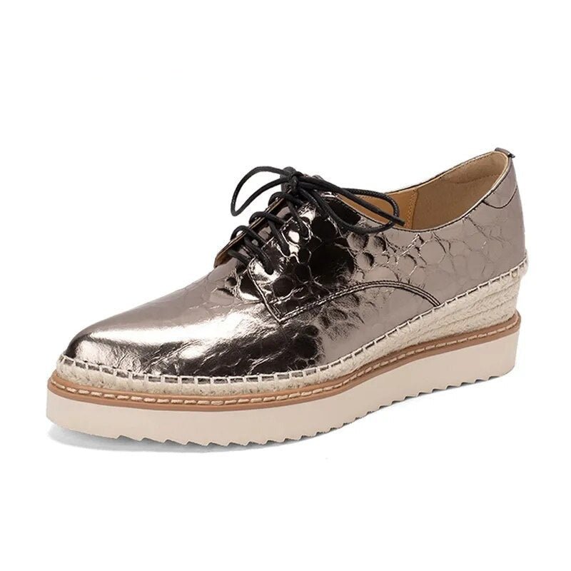 British Style High Platform Lace - Up Women's Pumps - LiveTrendsX