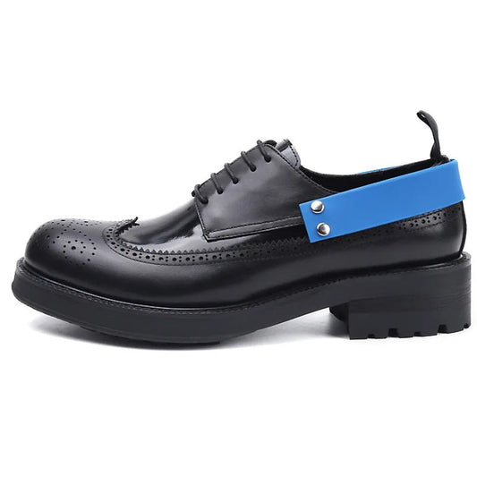 British Vintage Carved Brogue Shoes Mens Genuine Leather Dress Shoes - LiveTrendsX