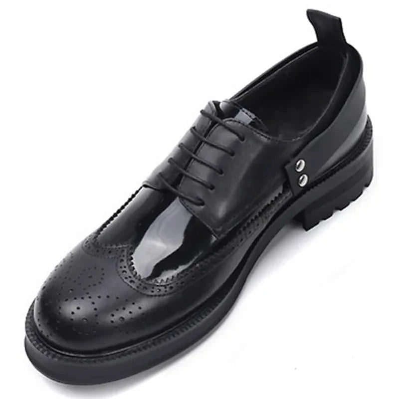 British Vintage Carved Brogue Shoes Mens Genuine Leather Dress Shoes - LiveTrendsX