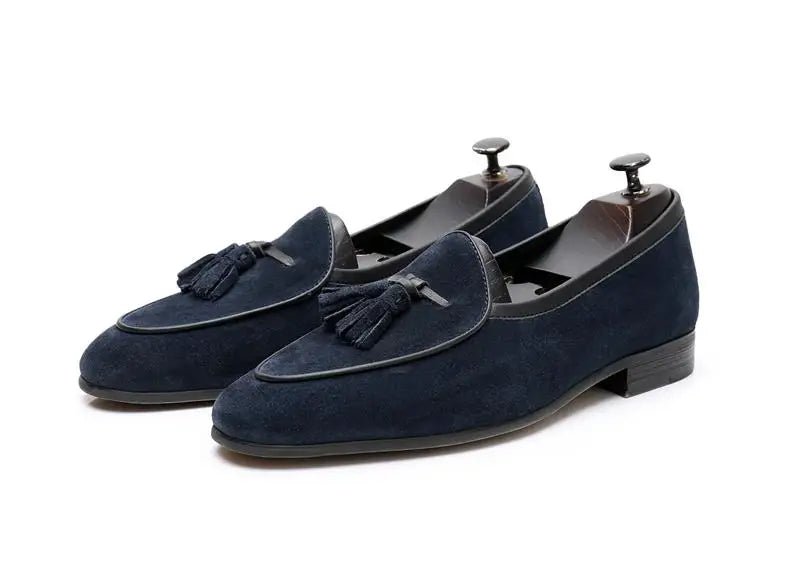 Classic Men's Leather Loafers Stylish Tassel Slip - ons - LiveTrendsX