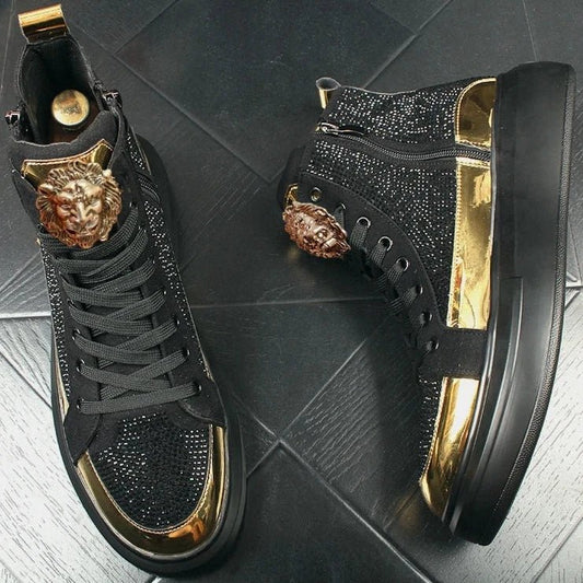 Designer high quality leather loafers men's shoes Trainers Height Increasing - LiveTrendsX