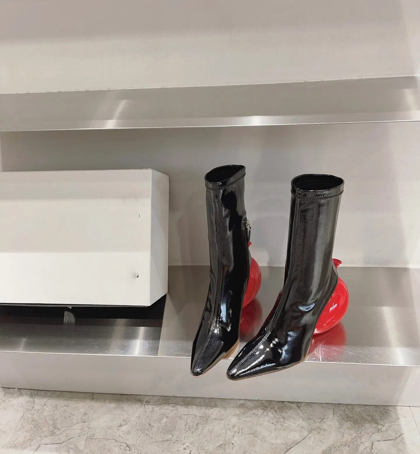 Elegant Zipper Ball Heel Ankle Boots - LiveTrendsX