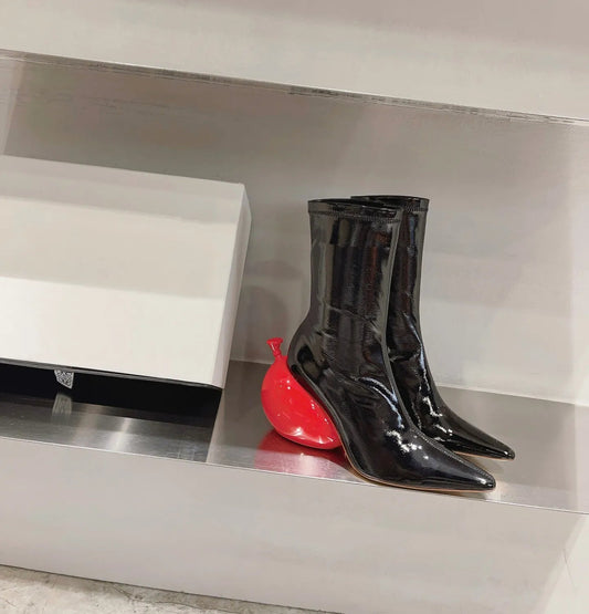 Elegant Zipper Ball Heel Ankle Boots - LiveTrendsX