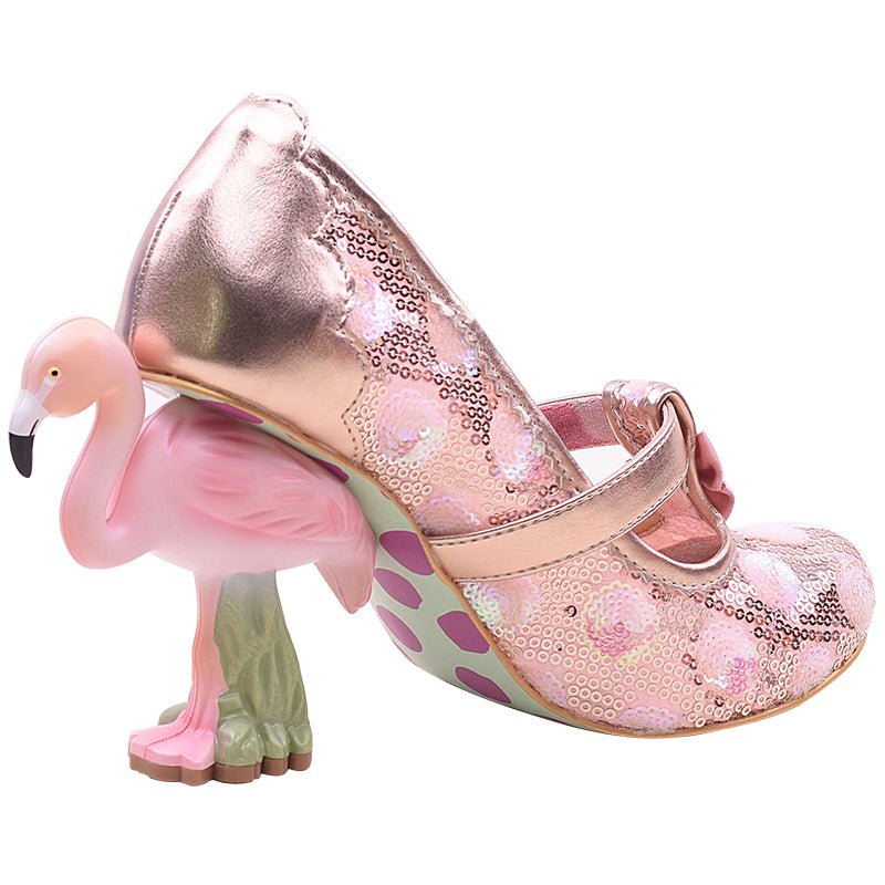 Flamingo - Heel Embroidered Mary Jane Shoes - LiveTrendsX