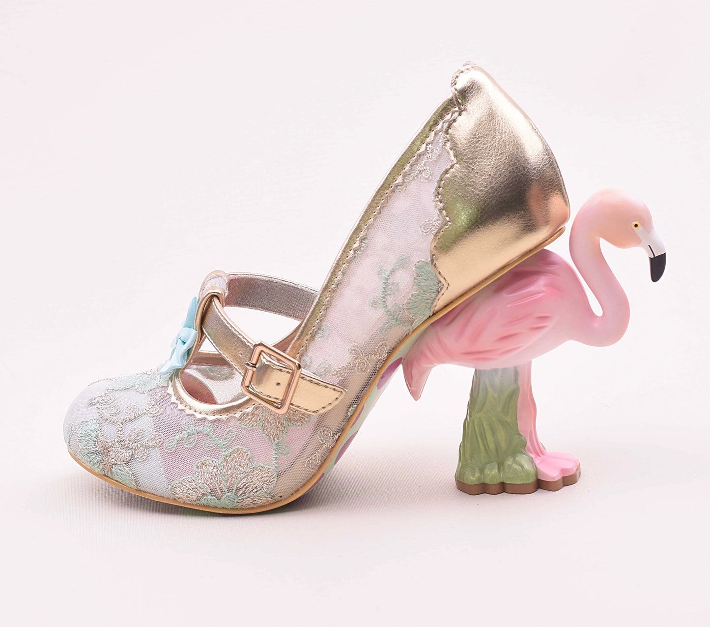 Flamingo - Heel Embroidered Mary Jane Shoes - LiveTrendsX