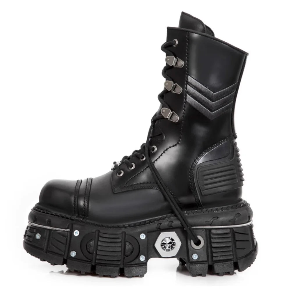 Genuine Leather Motorcycle Boots Platform Women Short Microfiber Punk Shoes - LiveTrendsX