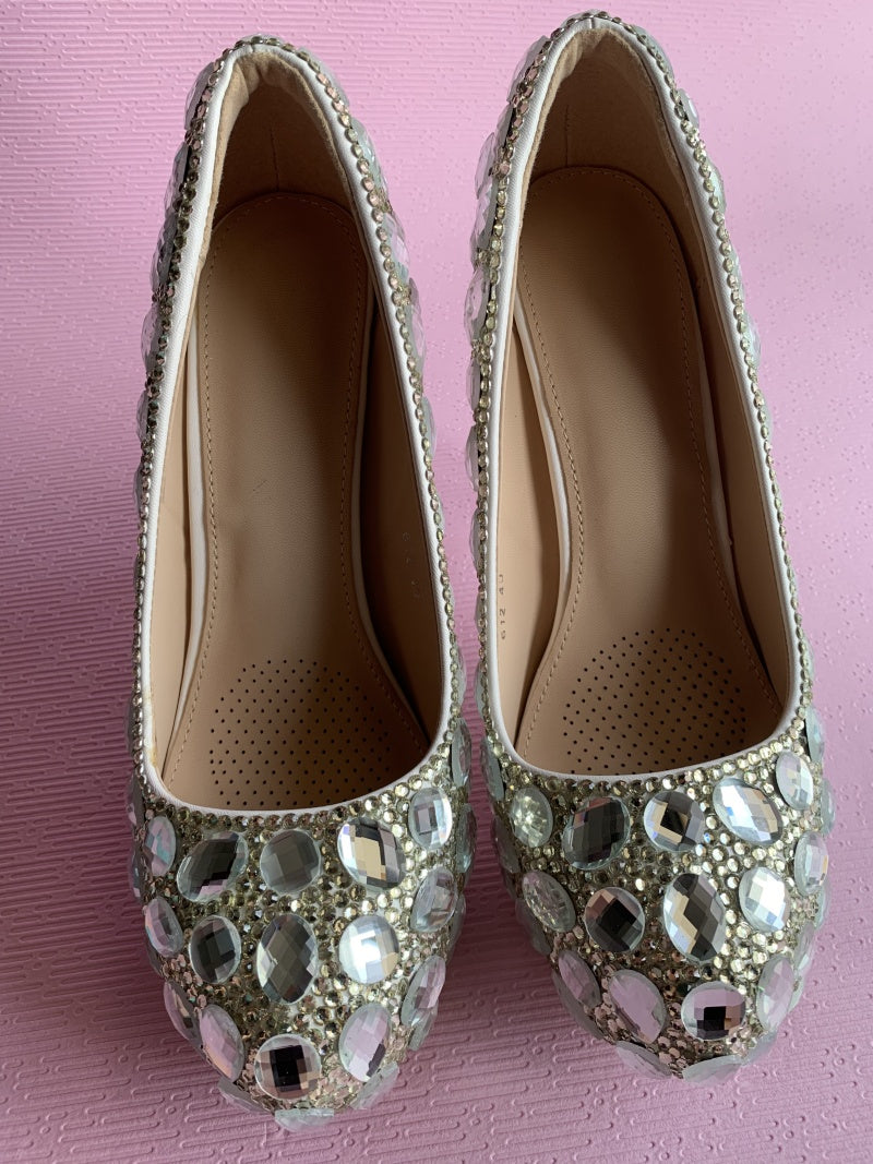 クリスタルシューズ シンデレラ レディース ハイヒール イブニングパーティー用