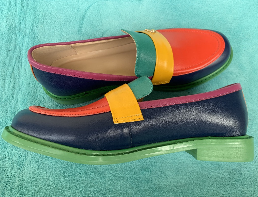 Women Round Toe Slip On Penny Loafers