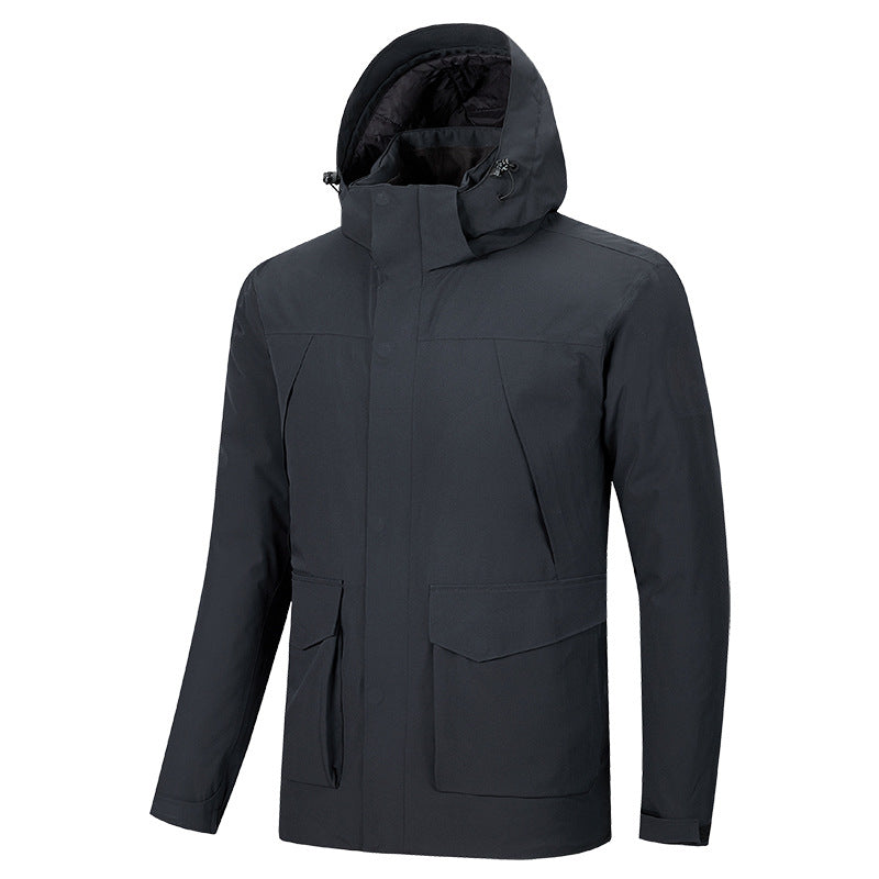 Premium 2-in-1 Outdoor Shell Jacket with 90% Duck Down Lining