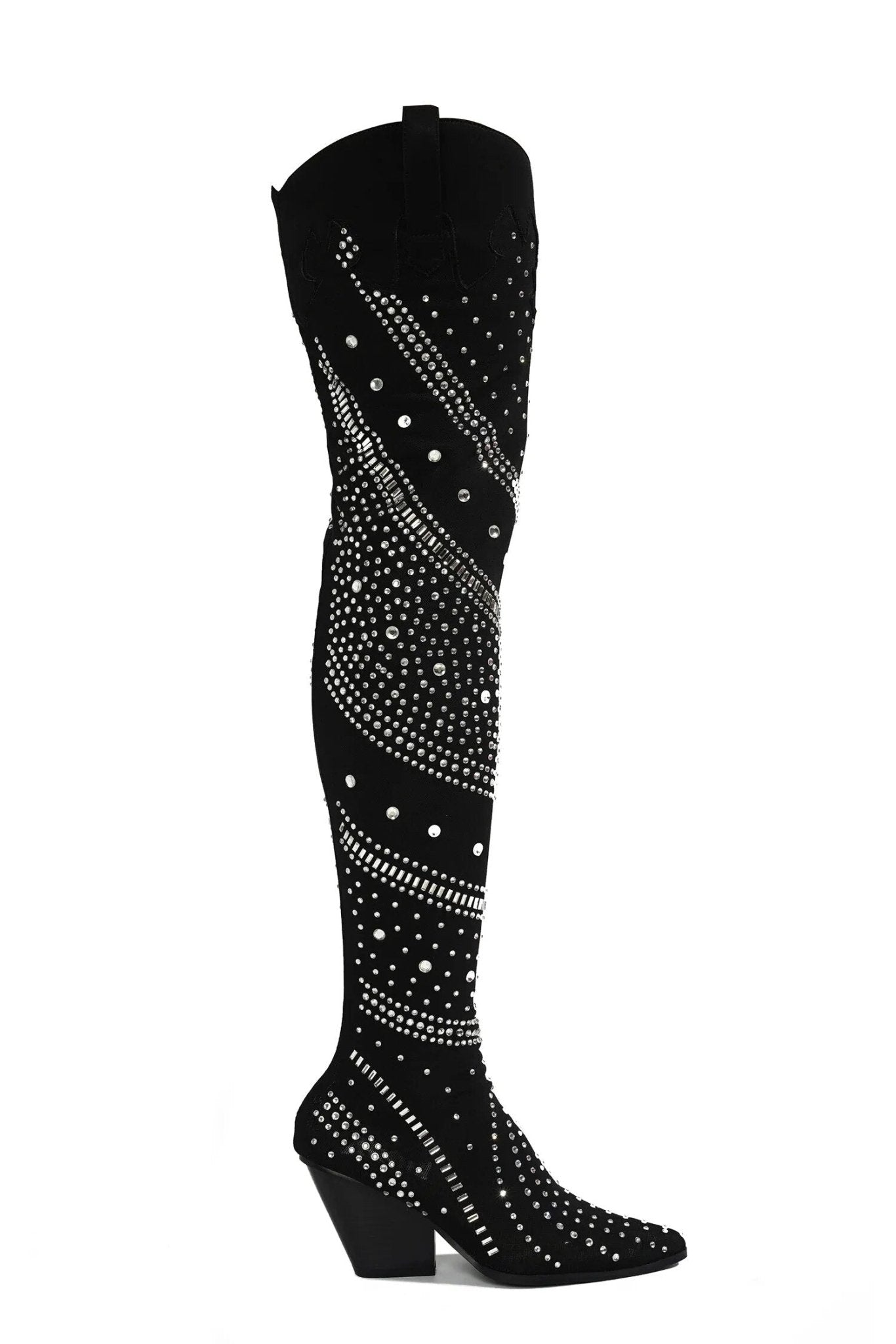 Luxury Crystal Bling Over - The - Knee Women's Boots - LiveTrendsX