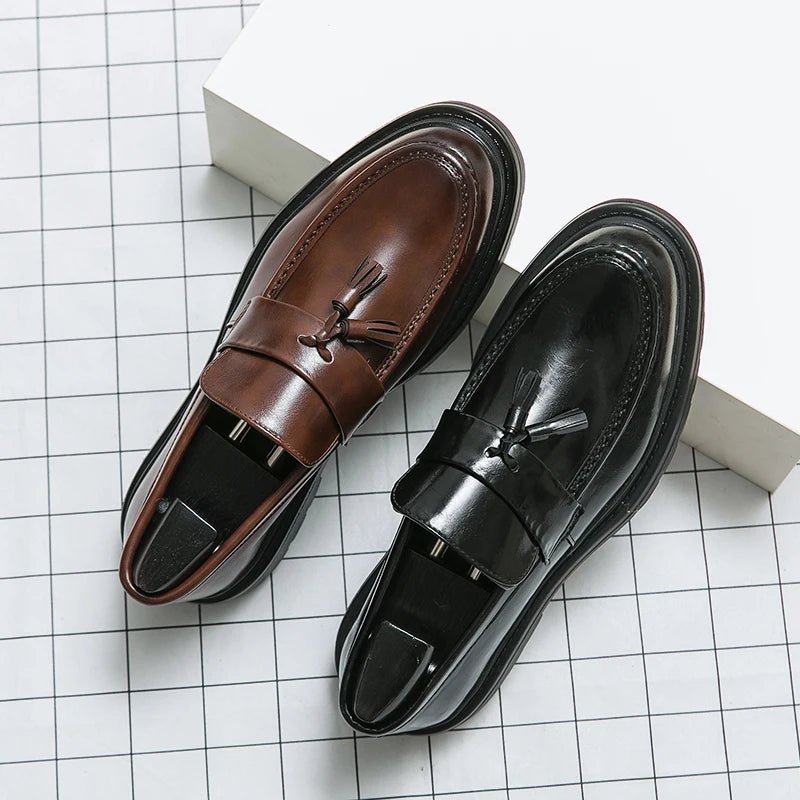 Men's Casual Moccasins Black Fashion Luxury Loafers Wedding Shoes - LiveTrendsX