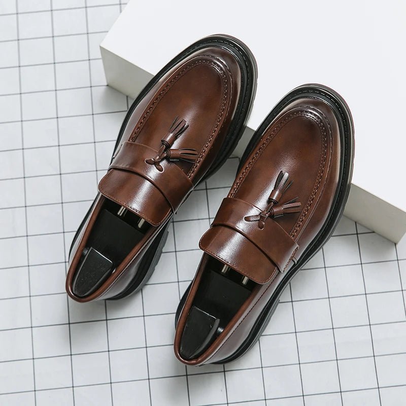 Men's Casual Moccasins Black Fashion Luxury Loafers Wedding Shoes - LiveTrendsX