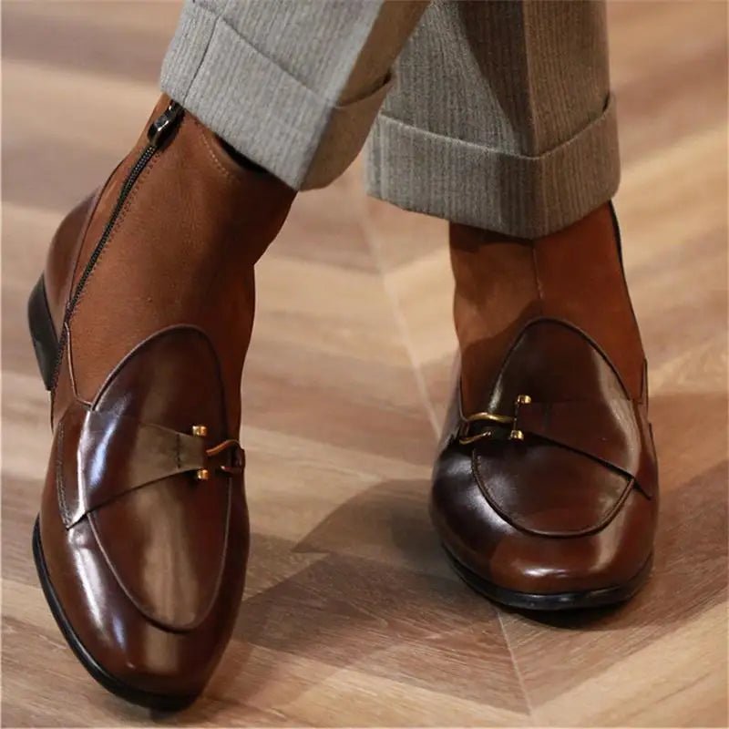 Men's Leather Ankle Boots Classic British Style - LiveTrendsX