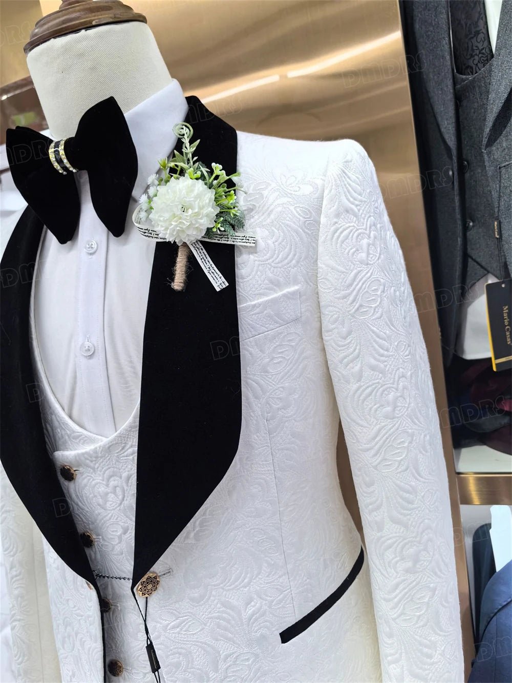 Men's Paisley 3 - Piece Formal Suit Set - LiveTrendsX