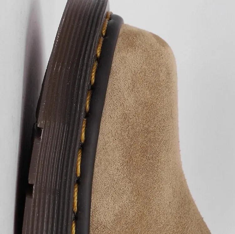 Men's Vintage Summer Closed Toe Leather Sandals with Buckle Strap - LiveTrendsX