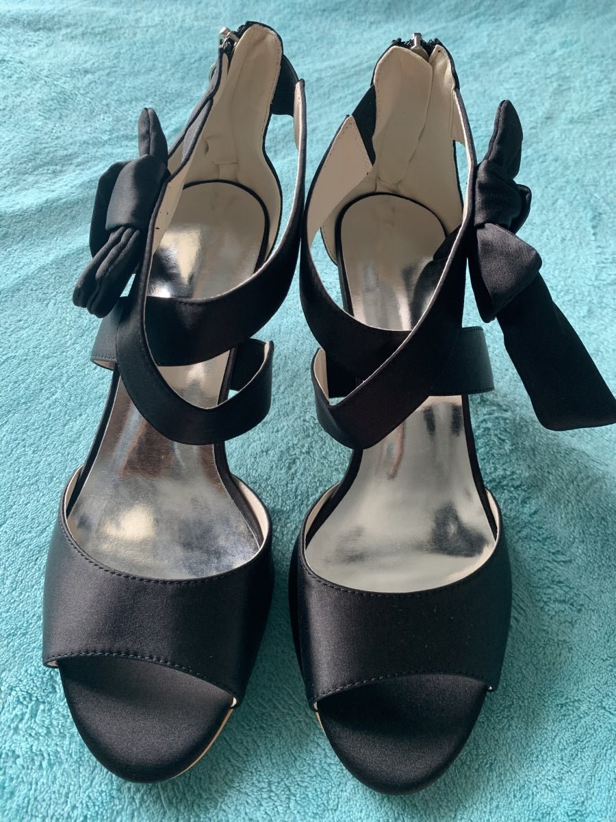 Mid Heels Satin Wedding Sandals for Bride Open Toe - LiveTrendsX