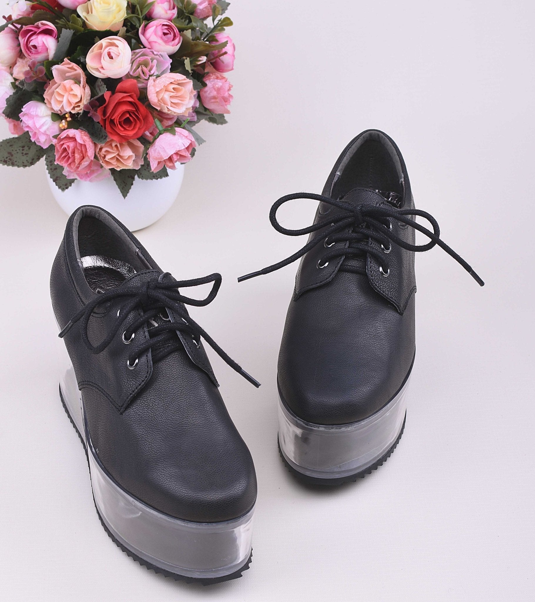 Minimalist Platform Derby Shoes - LiveTrendsX
