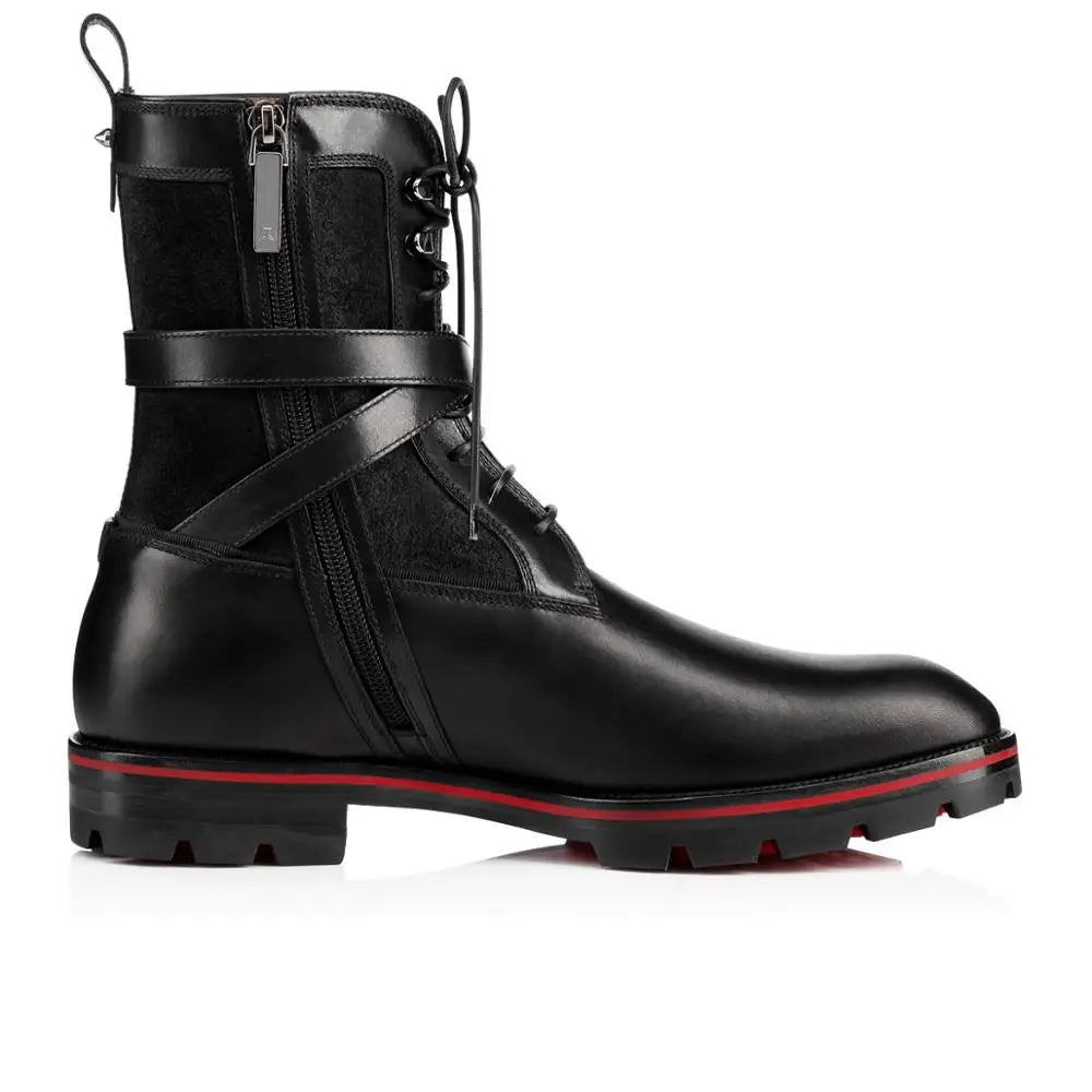 Split Leather Waterproof Lace - Up Man Ankle Outdoor Boot height increased - LiveTrendsX