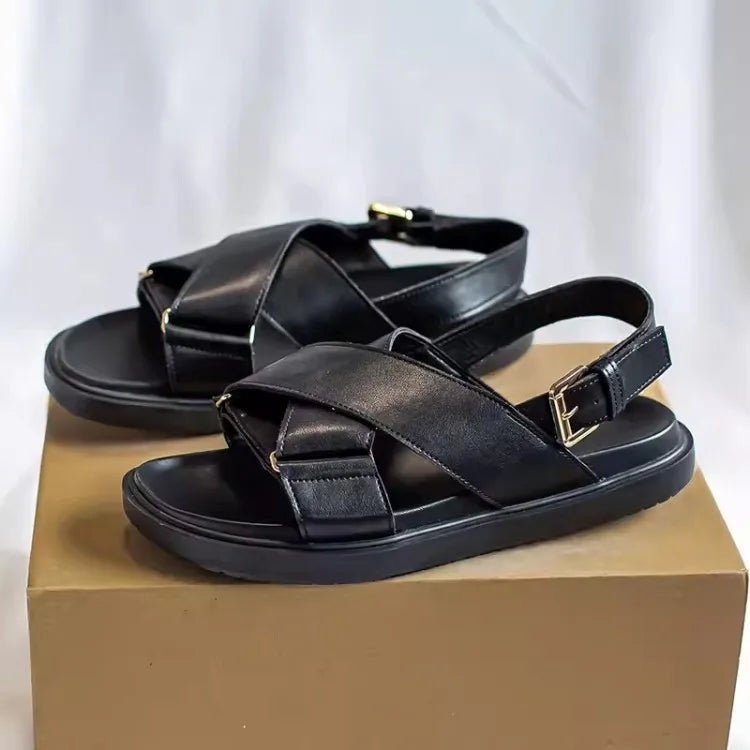 Summer Men's Open Toe Buckle Strap Gladiator Sandals - LiveTrendsX