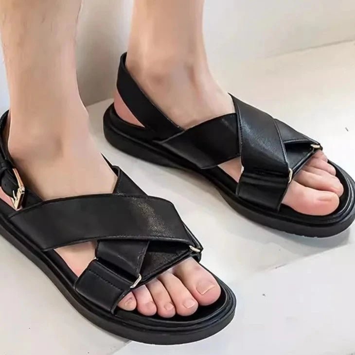 Summer Men's Open Toe Buckle Strap Gladiator Sandals - LiveTrendsX