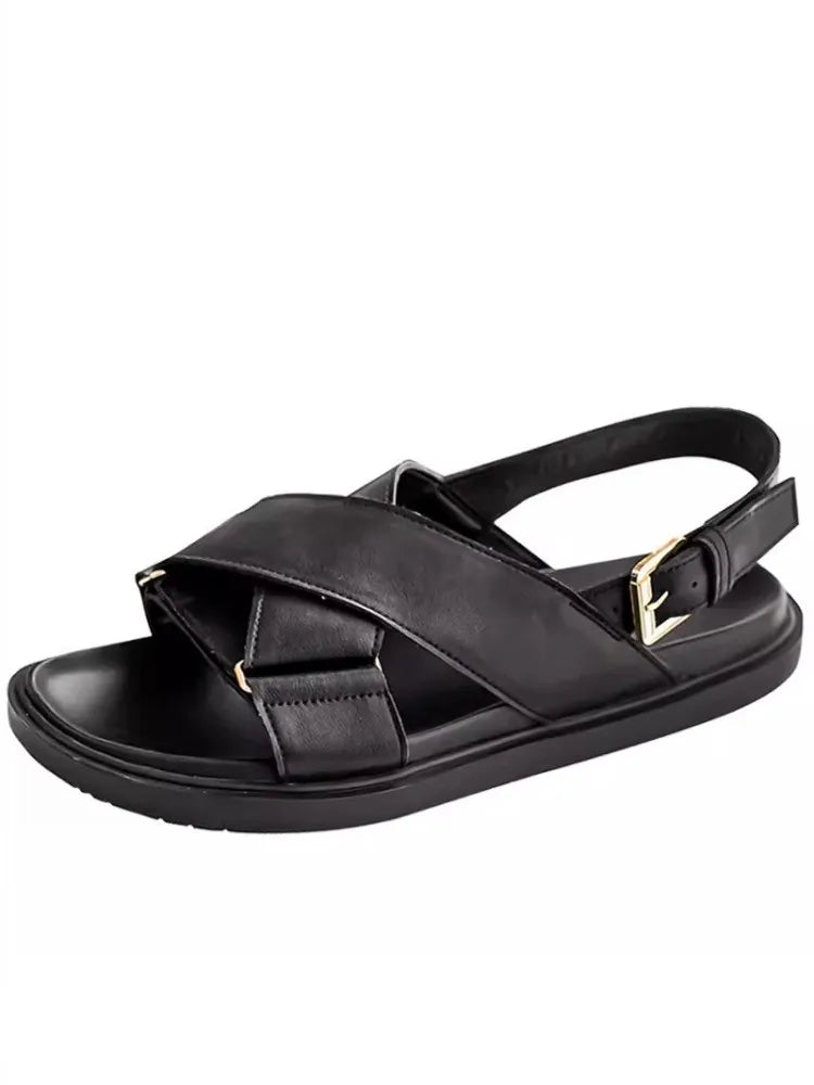 Summer Men's Open Toe Buckle Strap Gladiator Sandals - LiveTrendsX