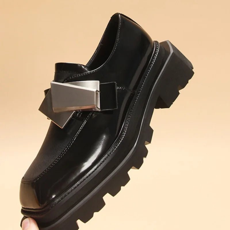 Thick Sole Niche High - end Height Increasing Genuine Leather Men Shoes - LiveTrendsX