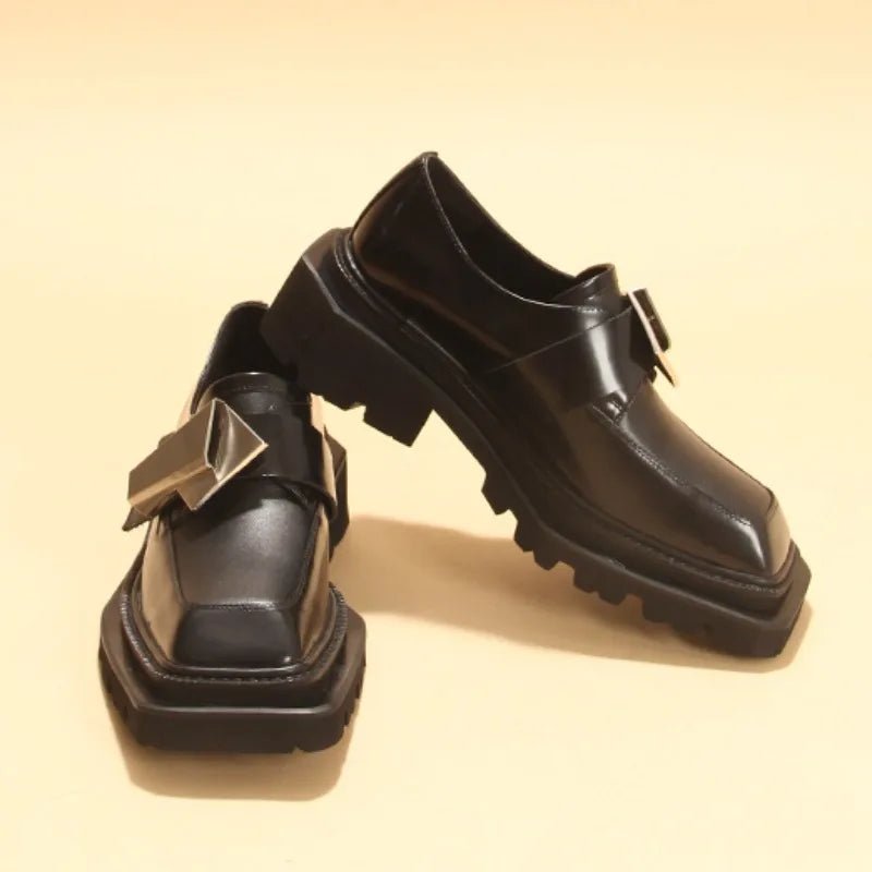 Thick Sole Niche High - end Height Increasing Genuine Leather Men Shoes - LiveTrendsX