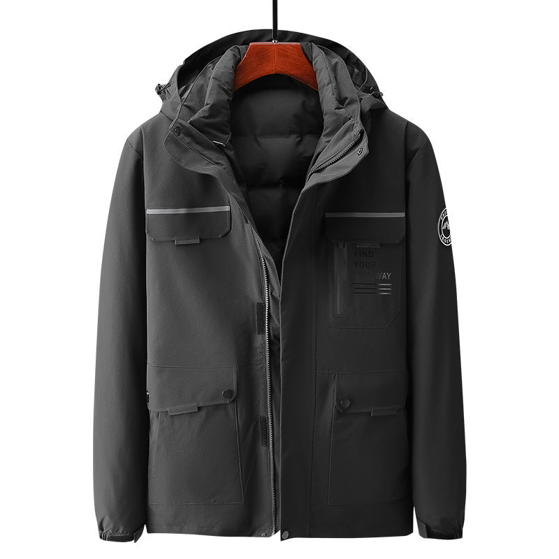 Versatile 3 - in - 1 Outdoor Down Jacket - LiveTrendsX