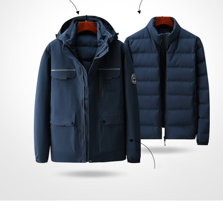 Versatile 3 - in - 1 Outdoor Down Jacket - LiveTrendsX