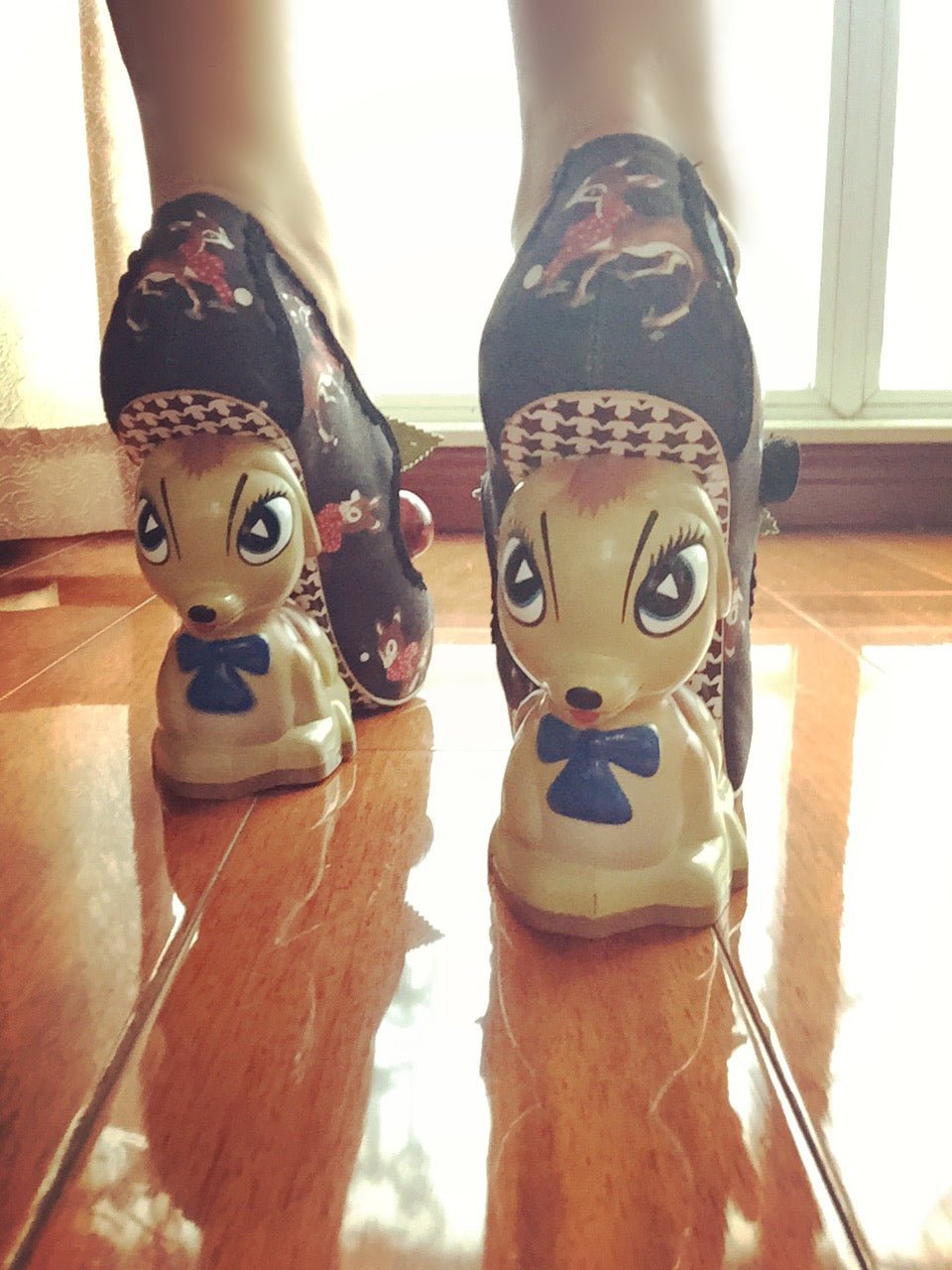 Whimsical Deer - Inspired Chunky Heels - LiveTrendsX