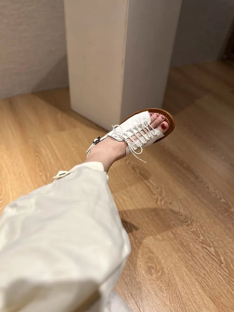 Women's Vintage Genuine Leather Gladiator Sandals Summer Casual - LiveTrendsX