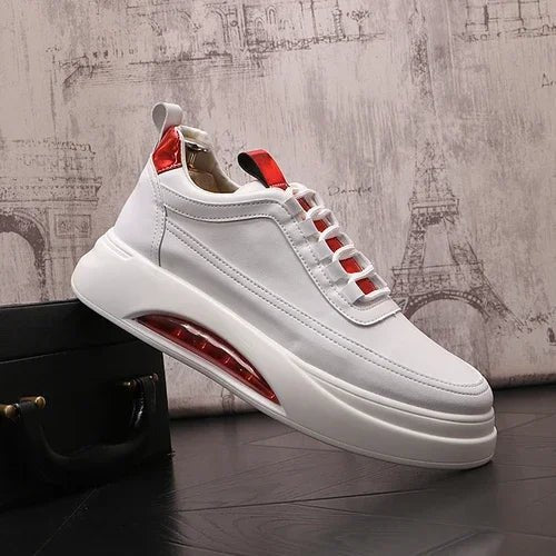 Youth White Men's Sneaker Trend High Top Platform Shoes - LiveTrendsX