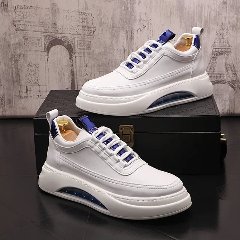 Youth White Men's Sneaker Trend High Top Platform Shoes - LiveTrendsX