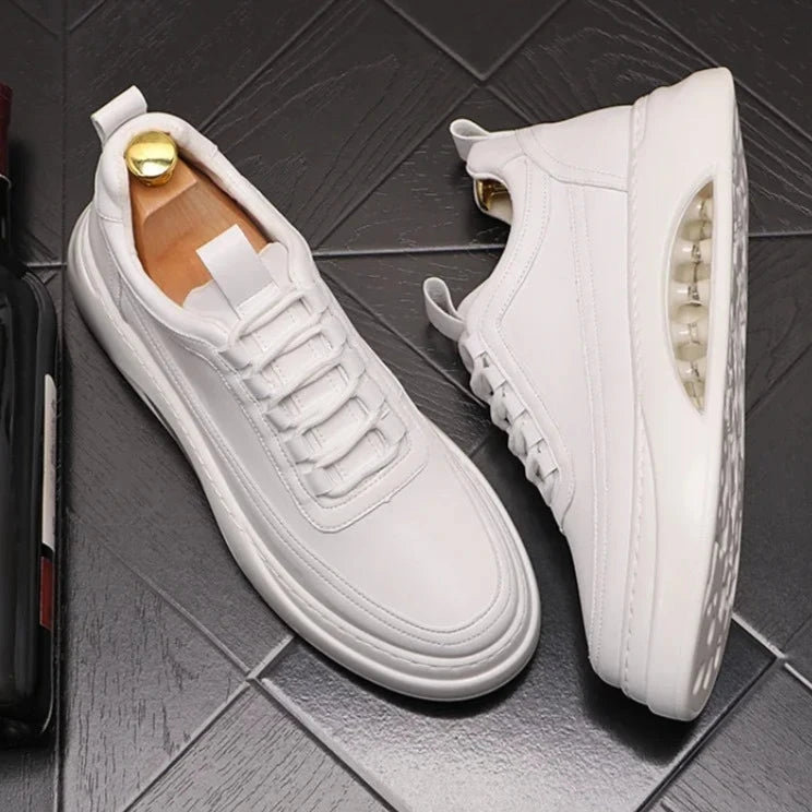 Youth White Men's Sneaker Trend High Top Platform Shoes - LiveTrendsX