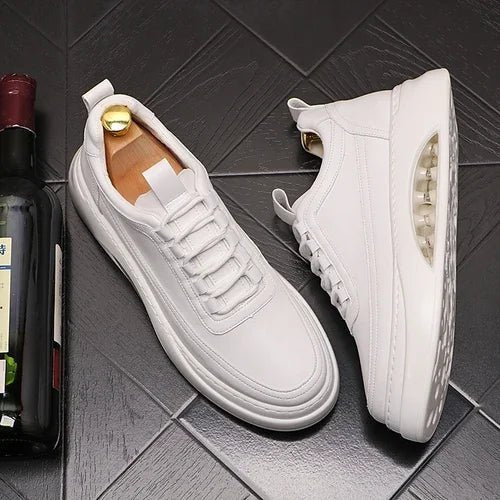Youth White Men's Sneaker Trend High Top Platform Shoes - LiveTrendsX