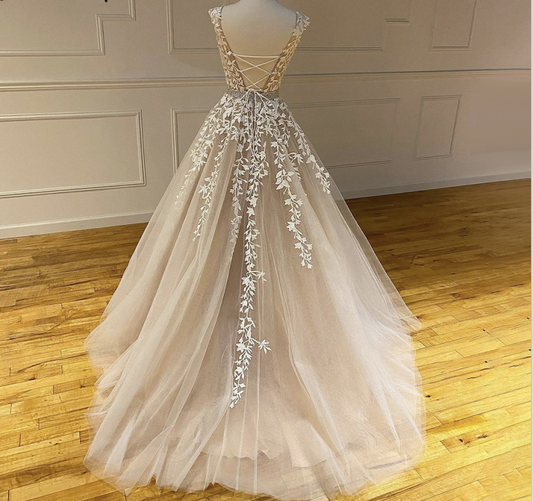 Champagne A-Line Sexy Dresses