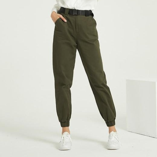 Women New Cool Cargo Casual Women's Pants High Waist Hip hop Pockets Casual Ladies Trousers Spring Autumn - LiveTrendsX