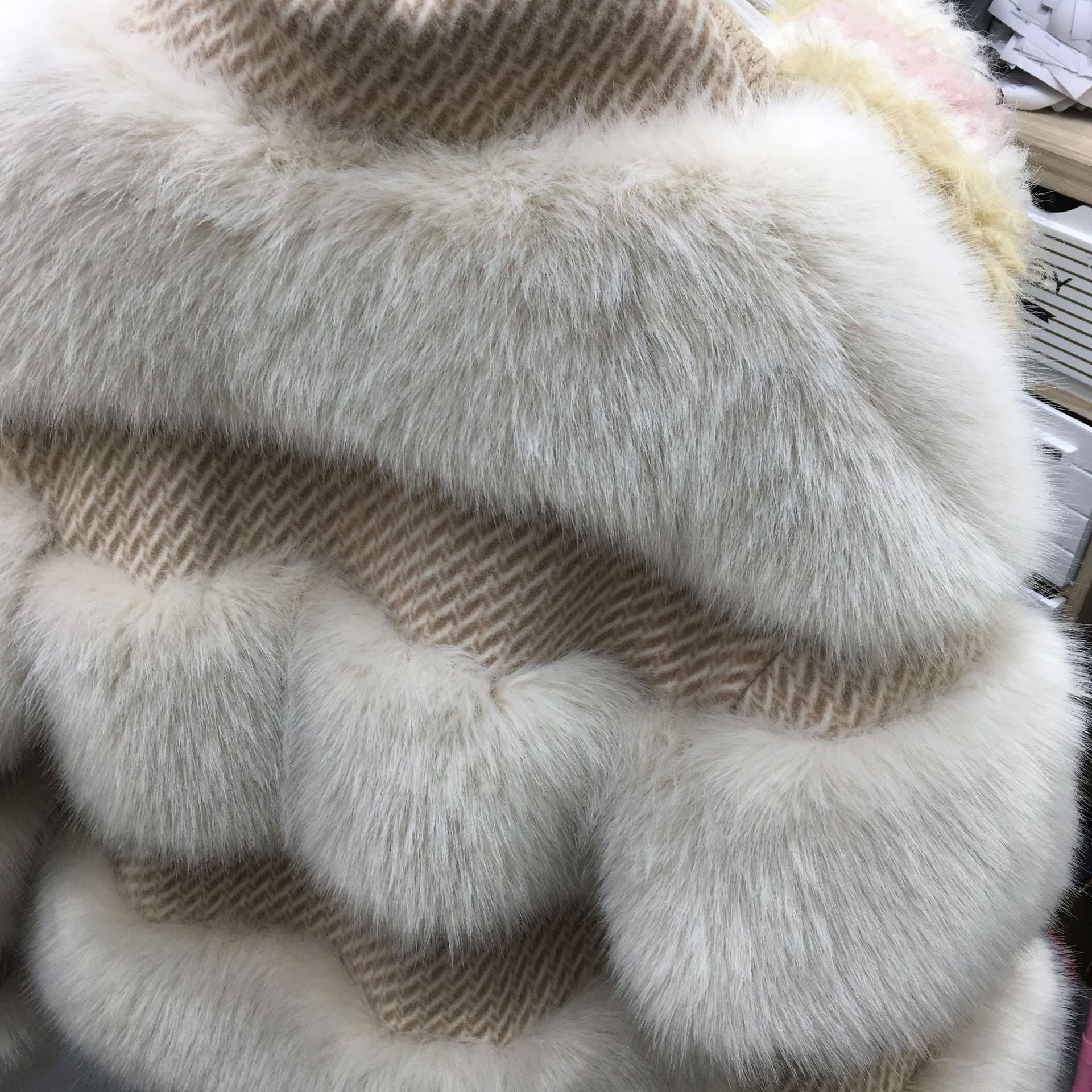 new fashion  winter women tweed faux fur patchwork coats elegant stand collar zipper short imitation fur jackets w2037 - LiveTrendsX