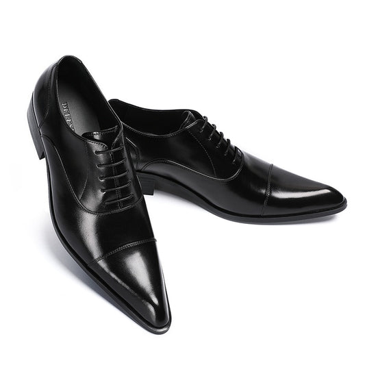 Retro Patent Leather Oxford Shoes for Men Plus Size