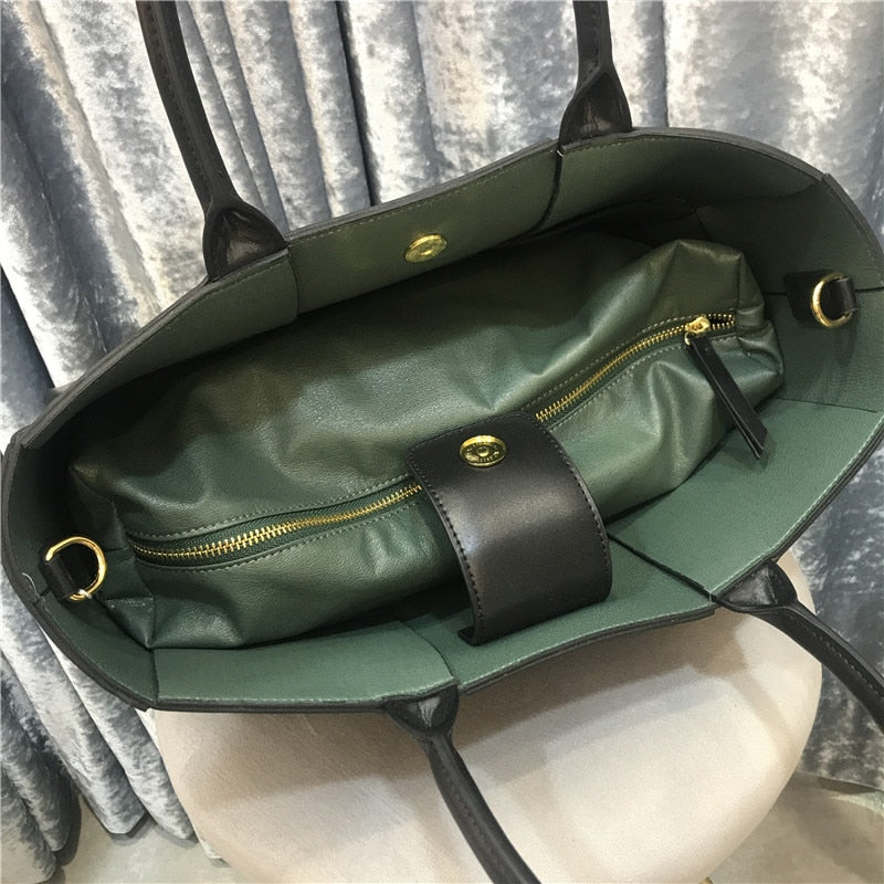 woman bags  shoulder bag female genuine leather luxury handbags women bags designer tote bags bolsa - LiveTrendsX