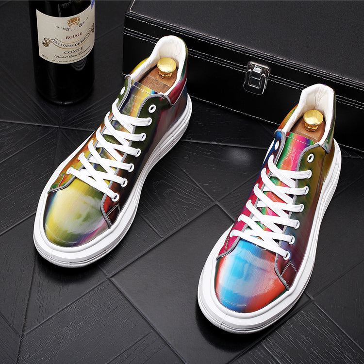 Men Fashion Casual Ankle Boots Spring Autumn Colorful Thick Bottom Luxury Designer Youth Trending Sneakers Male Shoes - LiveTrendsX
