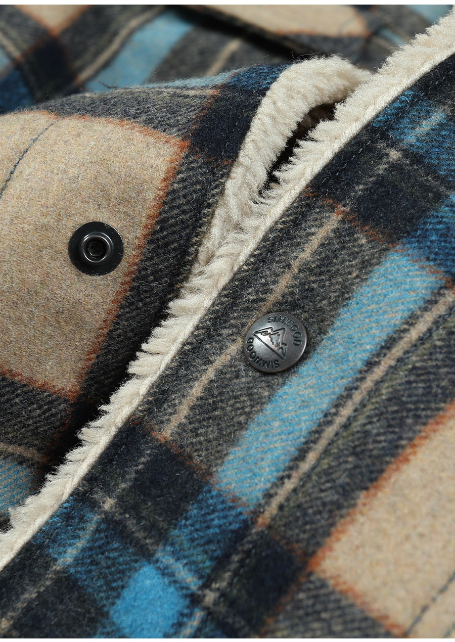 Load image into Gallery viewer, Winter New Shearling-Trimmed Checked ...
