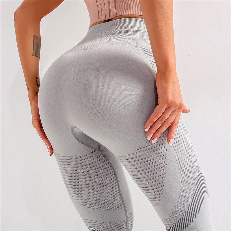 High waist seamless leggings for women hollow out gym legging super stretchy yoga pants fitness sport tights jogging trousers - LiveTrendsX